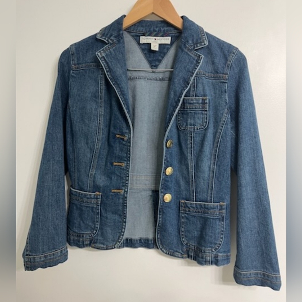 Tommy Hilfiger Women's Denim Jacket Size: 2P - Small